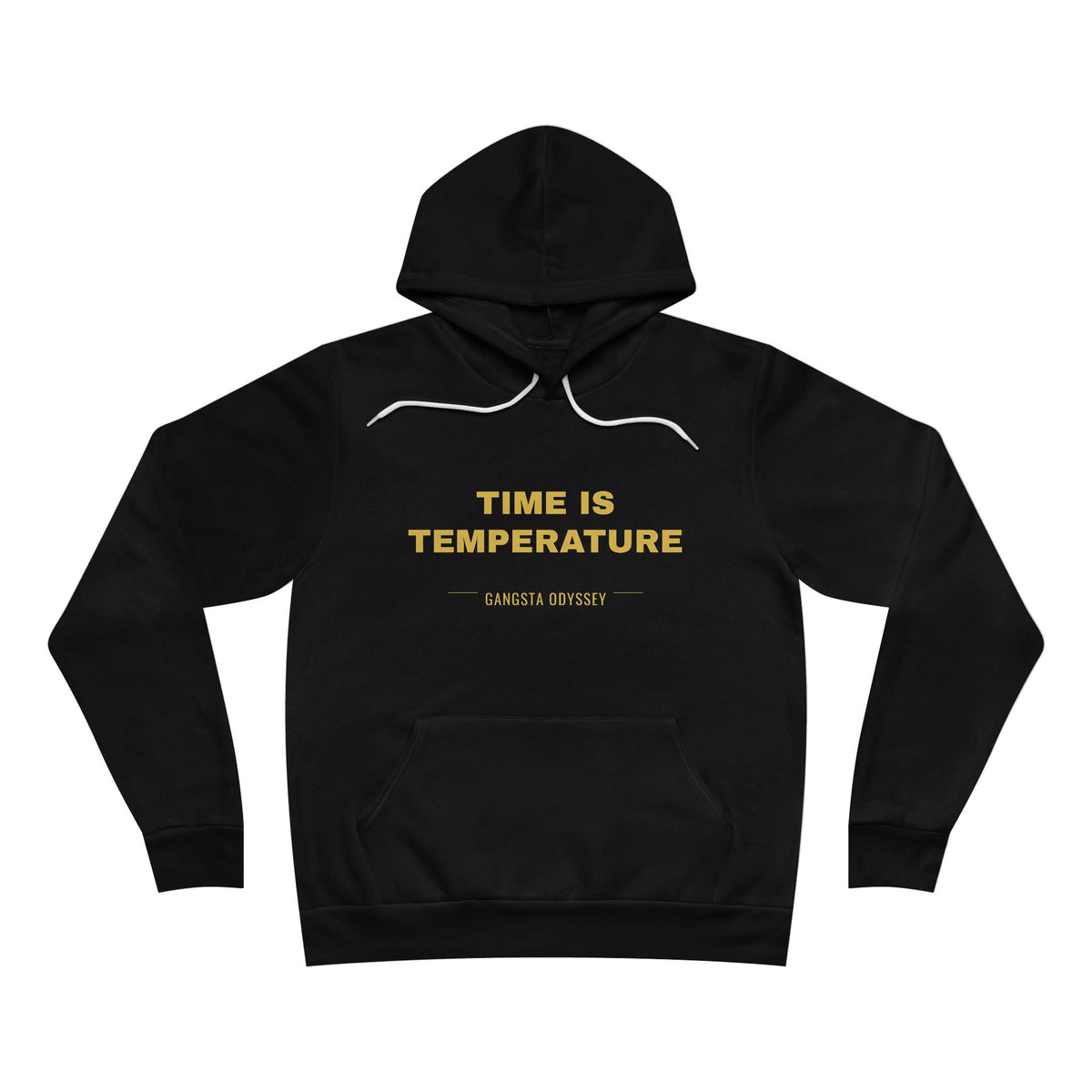 time is temperature Hoodie - Gold on Black