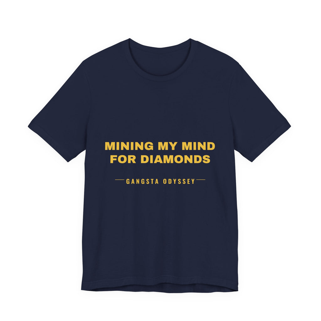 mining my mind for diamonds Tee - Gold on Navy