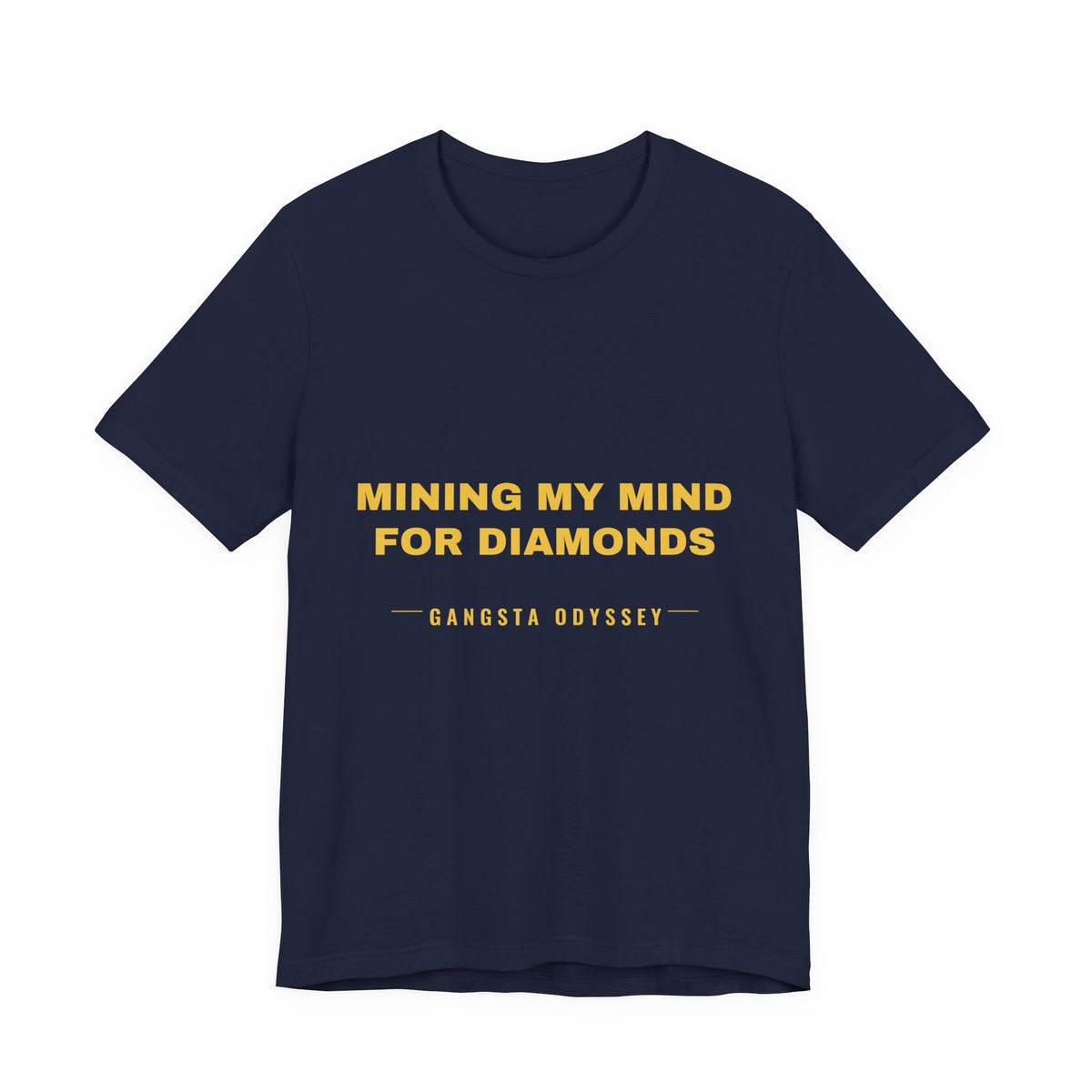 mining my mind for diamonds Tee - Gold on Navy