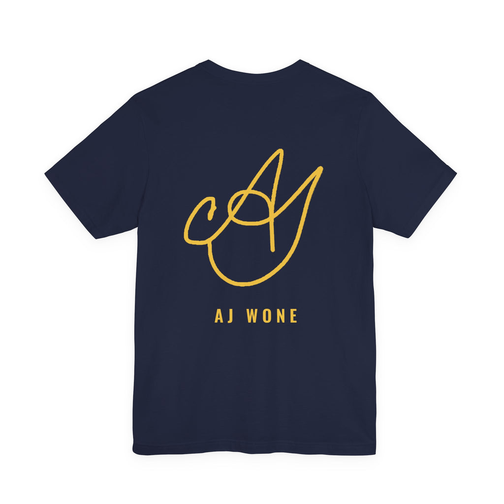 we are what we live Tee - Gold on Navy
