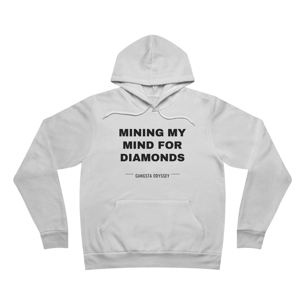 mining my mind for diamonds Hoodie - Black on White