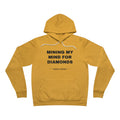 mining my mind for diamonds Hoodie - Black on Gold