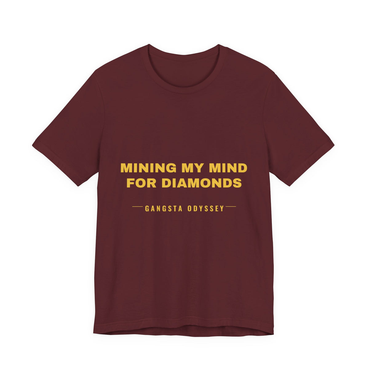 mining my mind for diamonds Tee - Gold on Burgundy