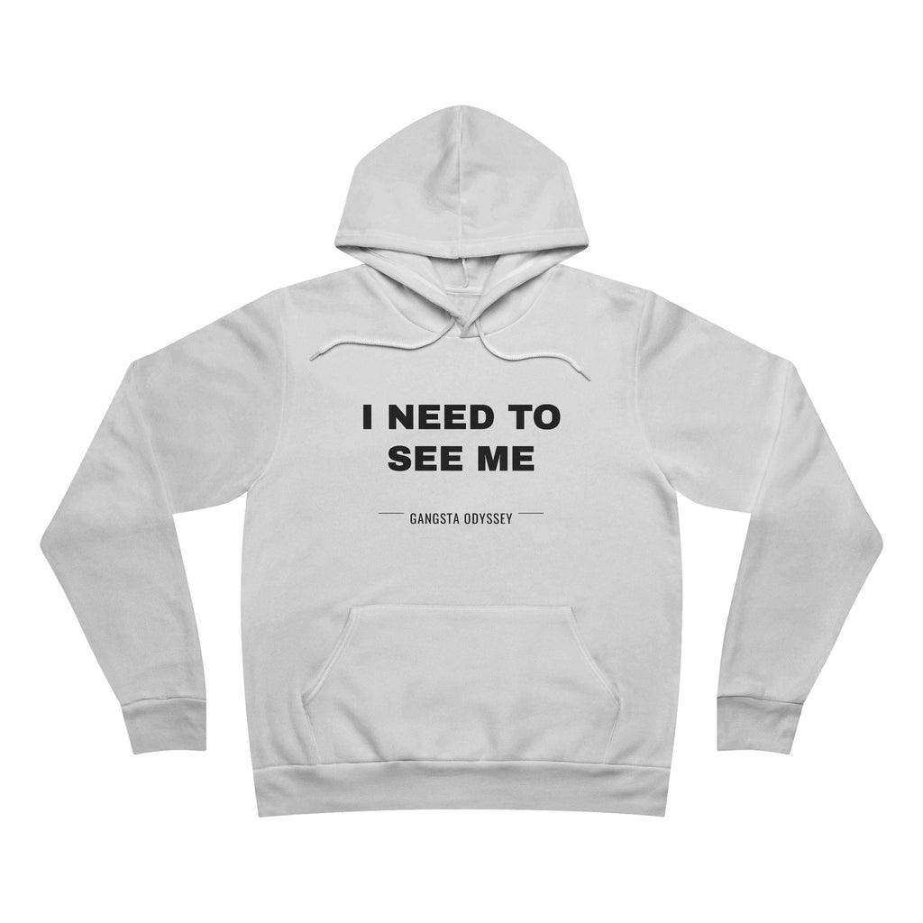 I need to see me Hoodie - Black on White