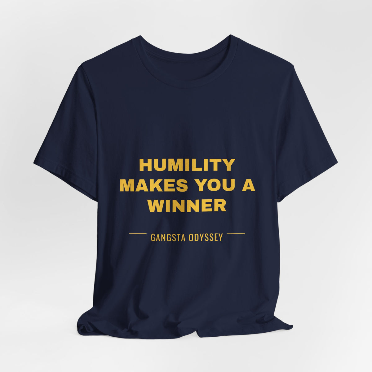 humility makes you a winner Tee - Gold on Navy